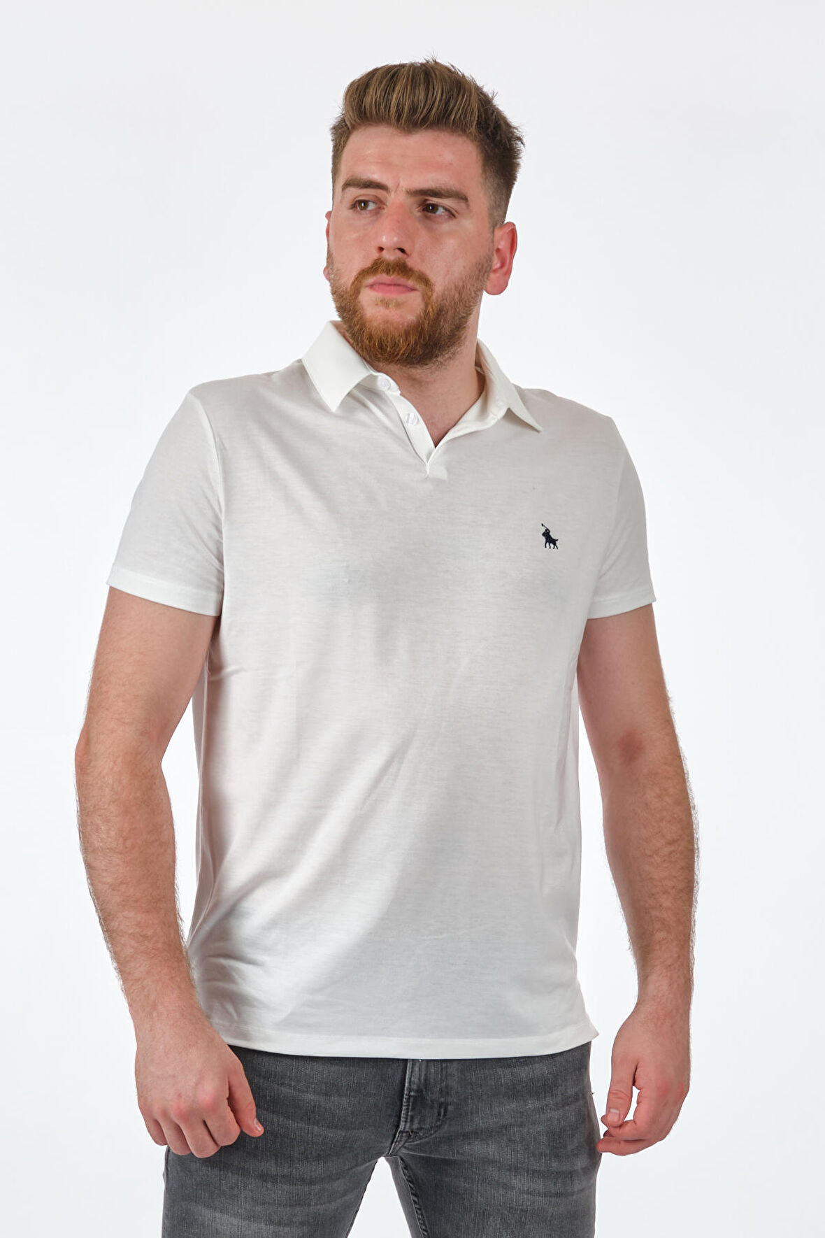 Polo Polo Yaka Kemik Erkek T-Shirt BK-313011