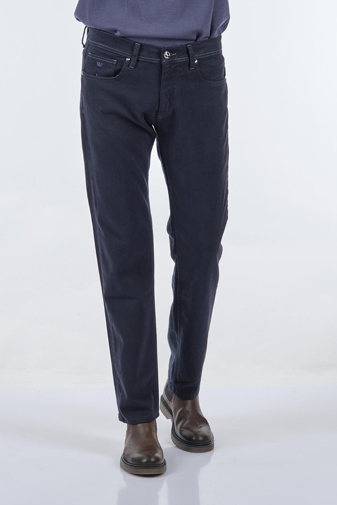 Wemsey Duble Paça Normal Bel Lacivert Erkek Pantolon WSK25PN47113