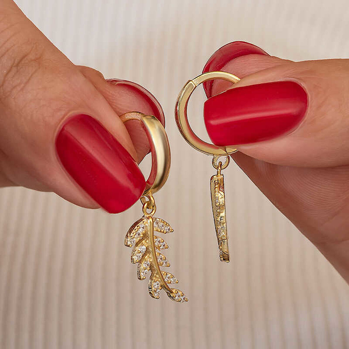 Himarry Gümüş Gold Sallantılı Başak Kadın Küpe