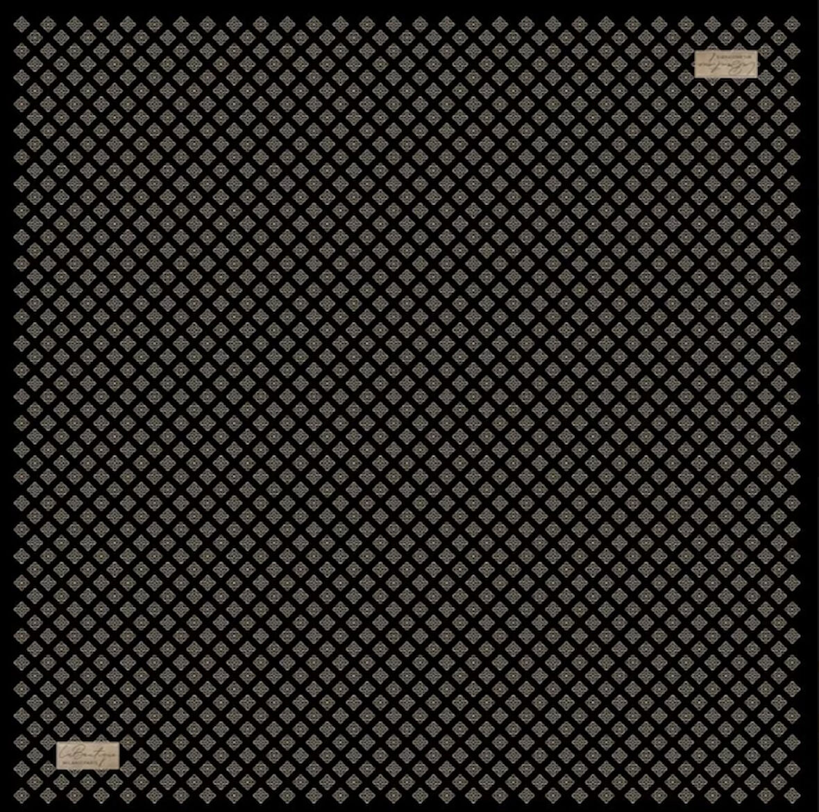 La Boutique Tivil Saf İpek Eşarp 236201 - 49008 Siyah Karışık Desen