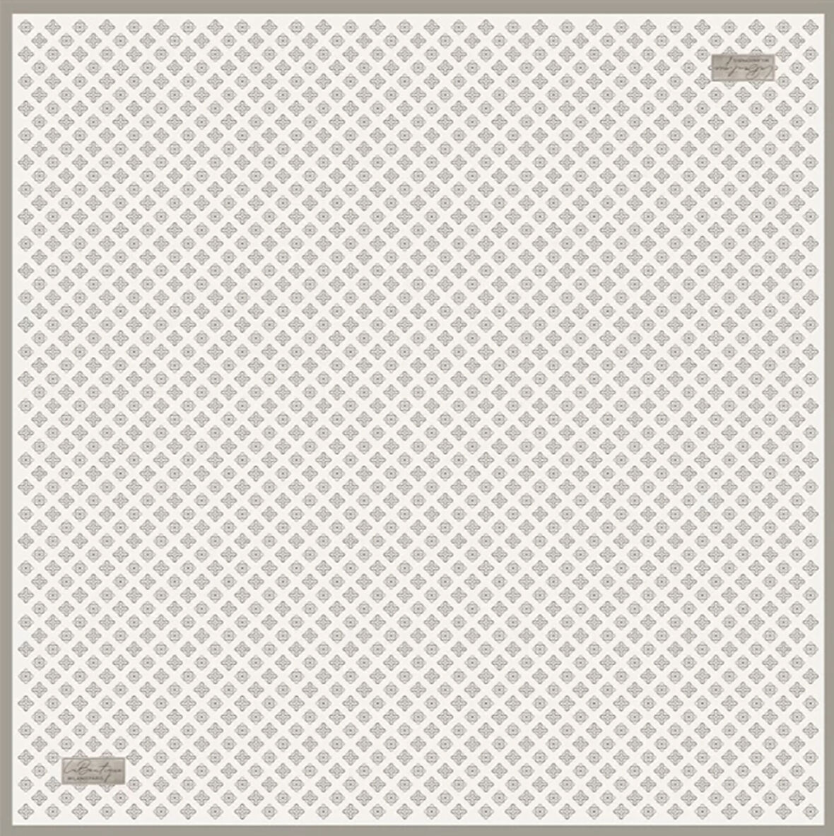 La Boutique Tivil Saf İpek Eşarp 236204 - 49005 Beyaz Karışık Desen