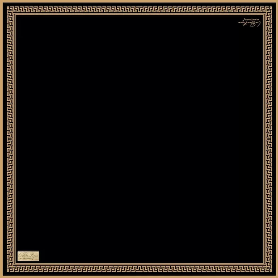 La Boutique Tivil Saf İpek Eşarp 237201 - 49058 Siyah Karışık Desen