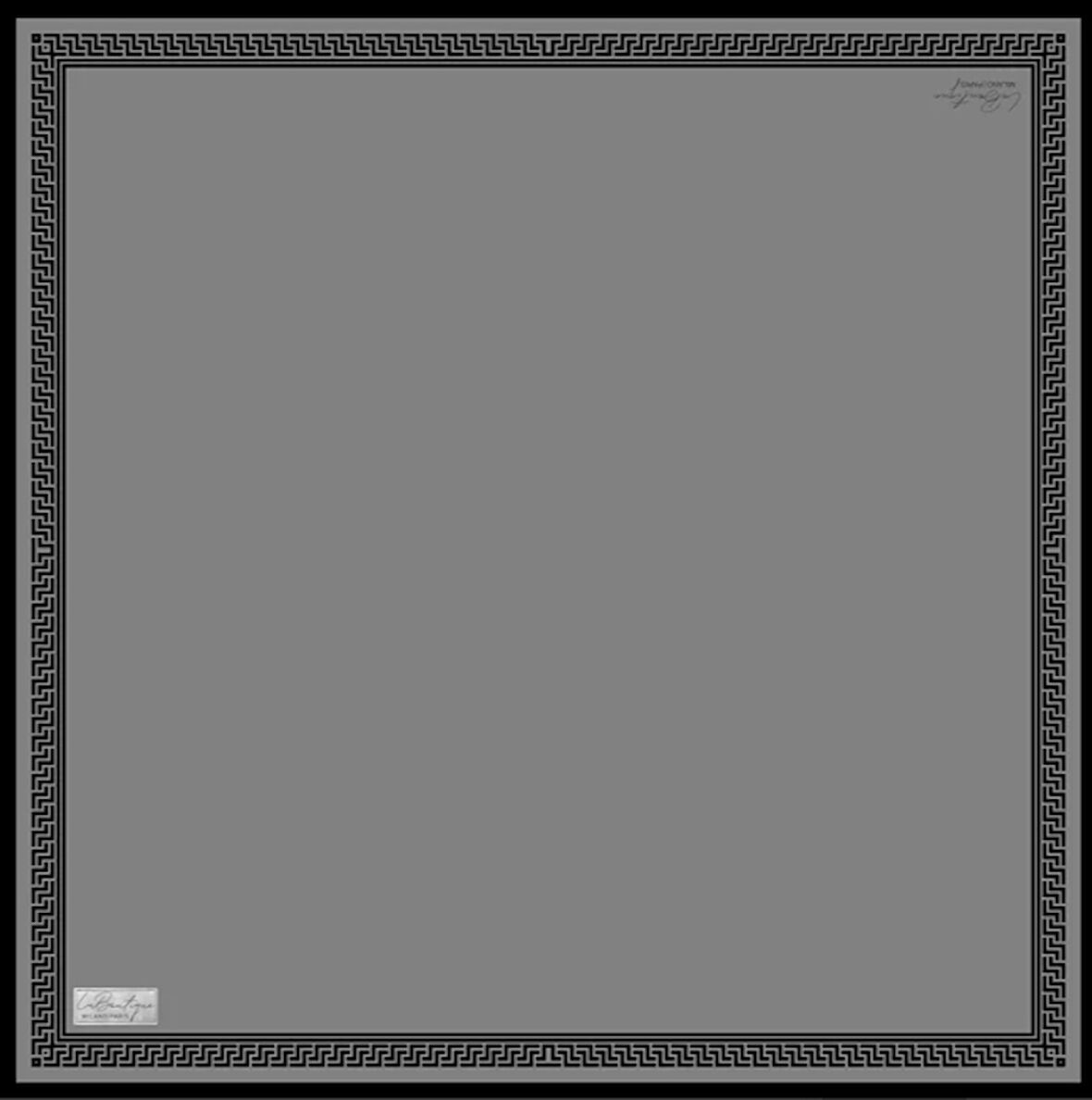 La Boutique Tivil Saf İpek Eşarp 237203 - 49059 Gri Karışık Desen