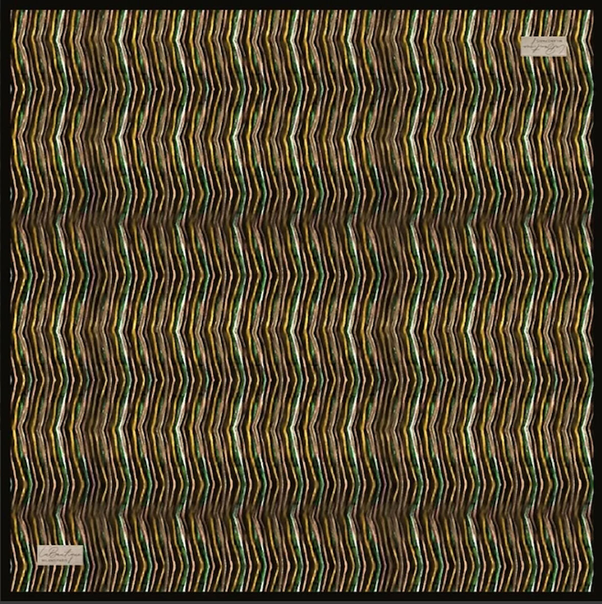 La Boutique Tivil Saf İpek Eşarp 231405 - 49000 Kahverengi Karışık Desen