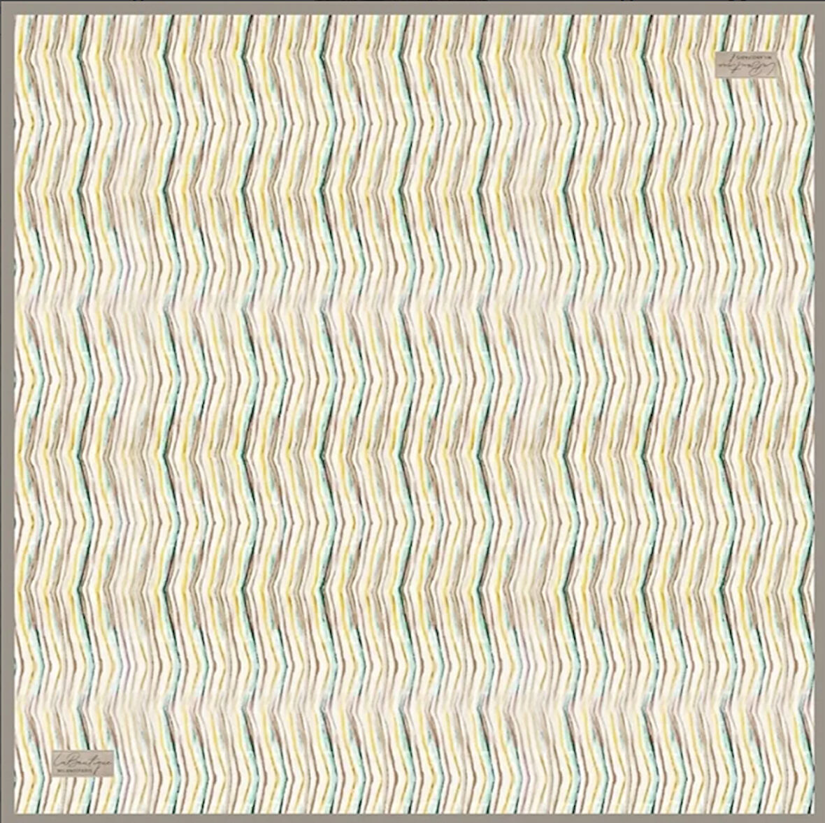 La Boutique Tivil Saf İpek Eşarp 231402 - 49002 Beyaz Karışık Desen