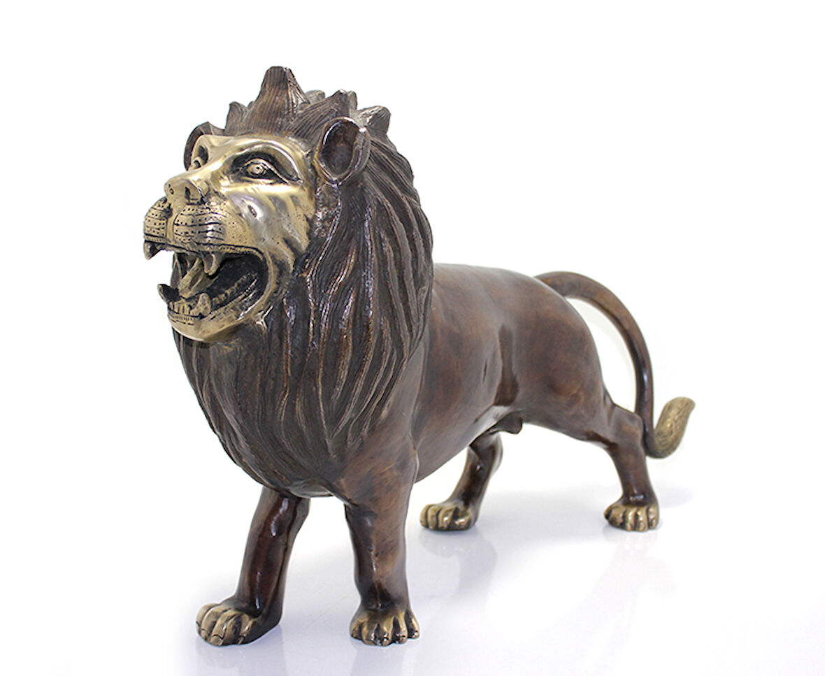 Metal Aslan Biblosu 60 Cm 