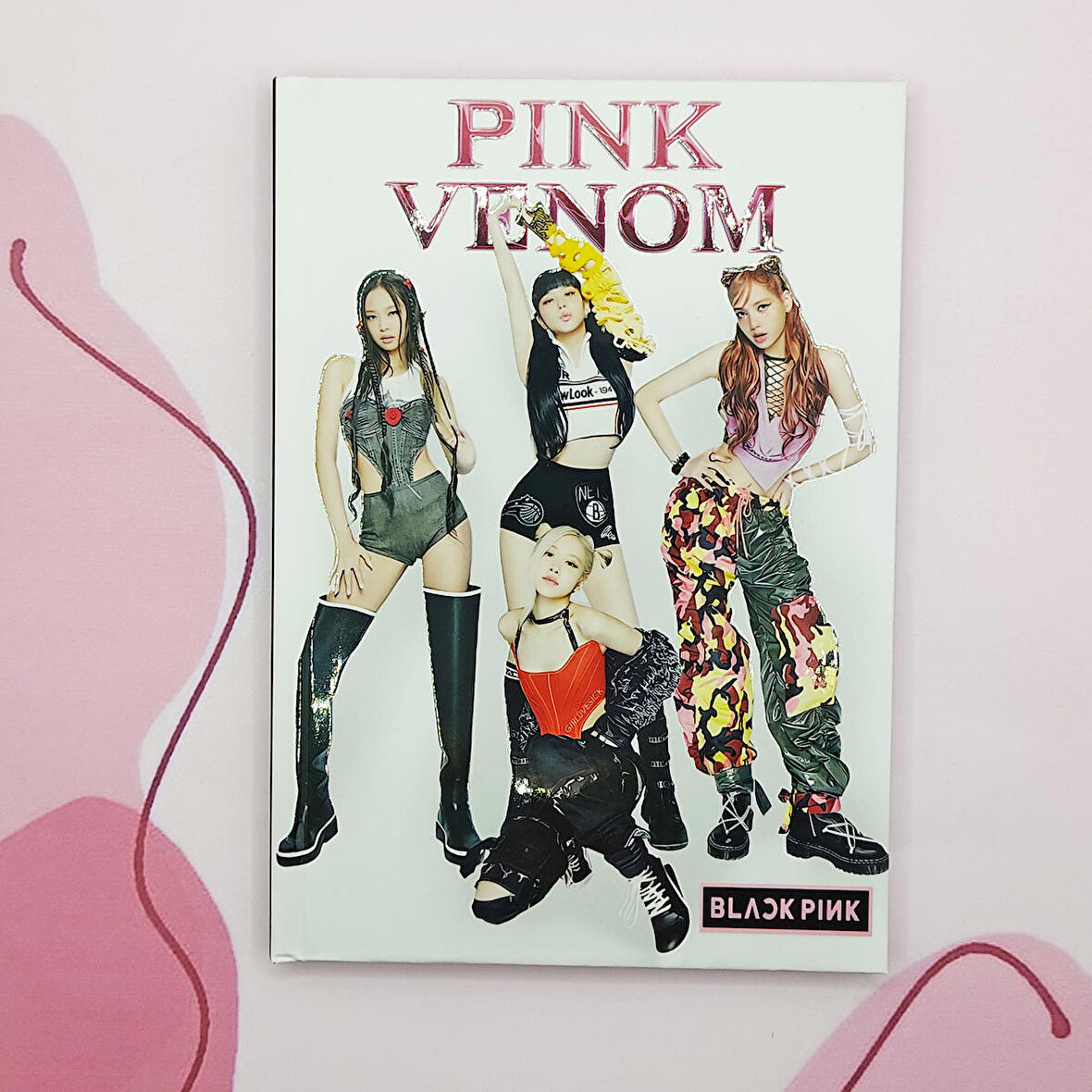 Sert Kapaklı A5 Not Defteri , Tarihsiz Ajanda -  Venom Blackpink 