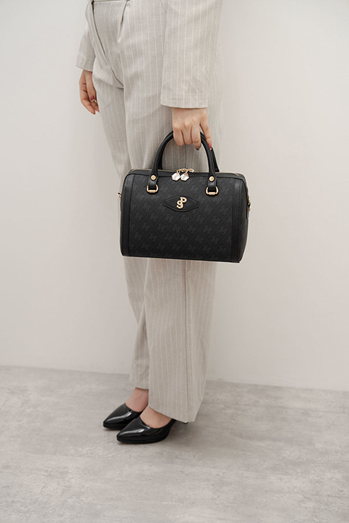 Silver Polo  Kadın Omuz Çantası 1091-45895 SILVER POLO Kadın ÇANTASI M178 SİYAH-MAT SİYAH