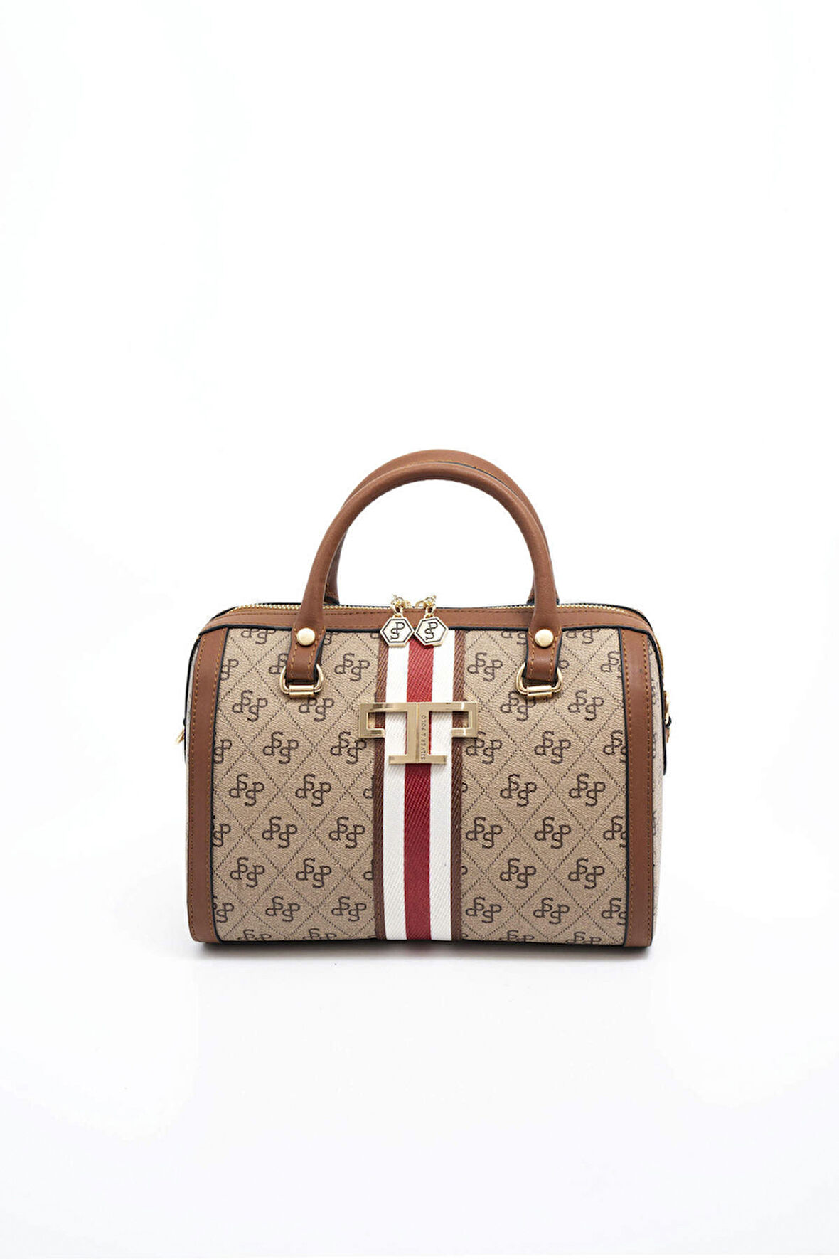 Silver Polo  Kadın Omuz Çantası 1091-45897 SILVER POLO Kadın ÇANTASI C178 KOYU BEJ-MAT TABA