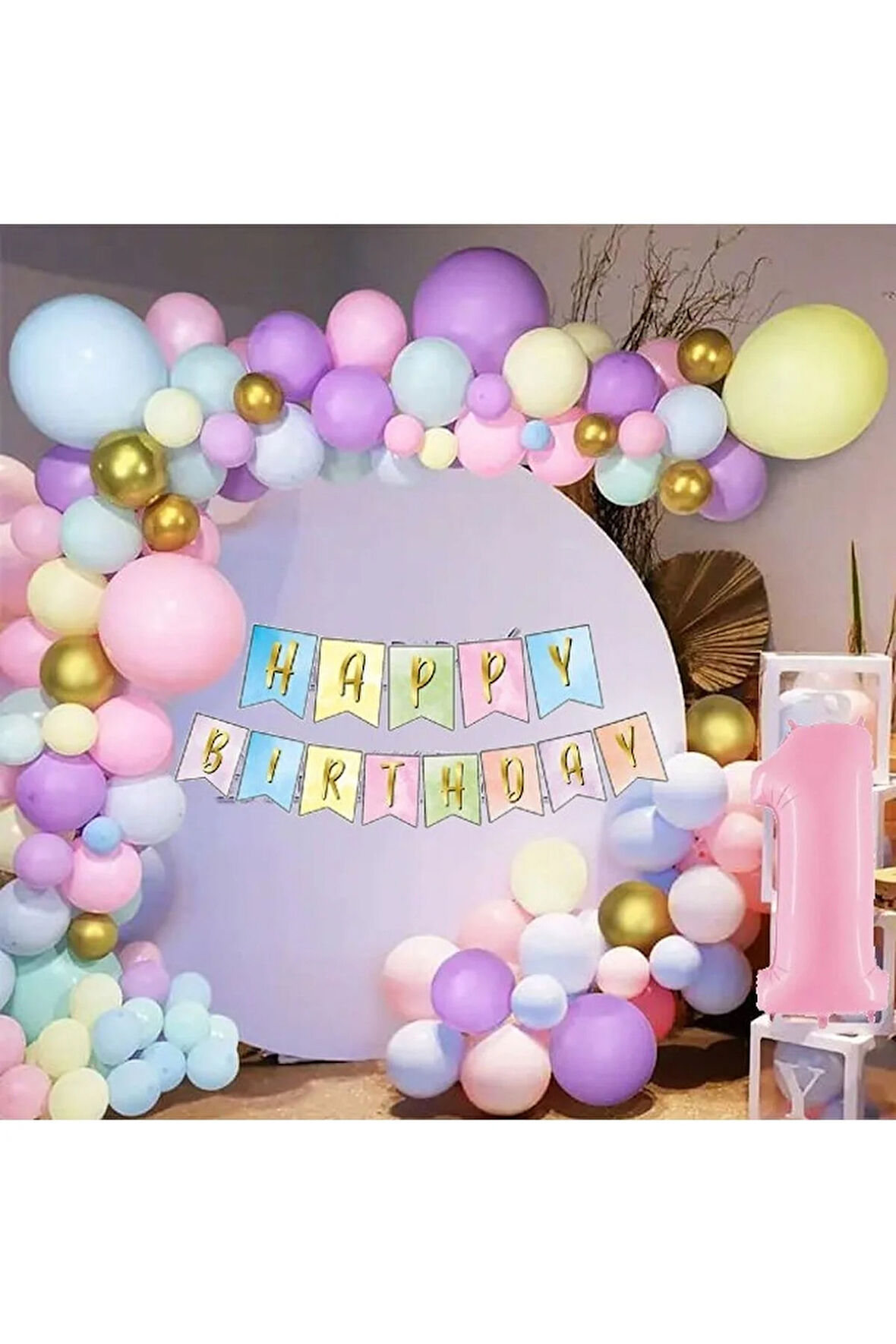 Çıtıpıtıstore 1 Yaş 100 Lü Makoron Renk Balon Zincir Set