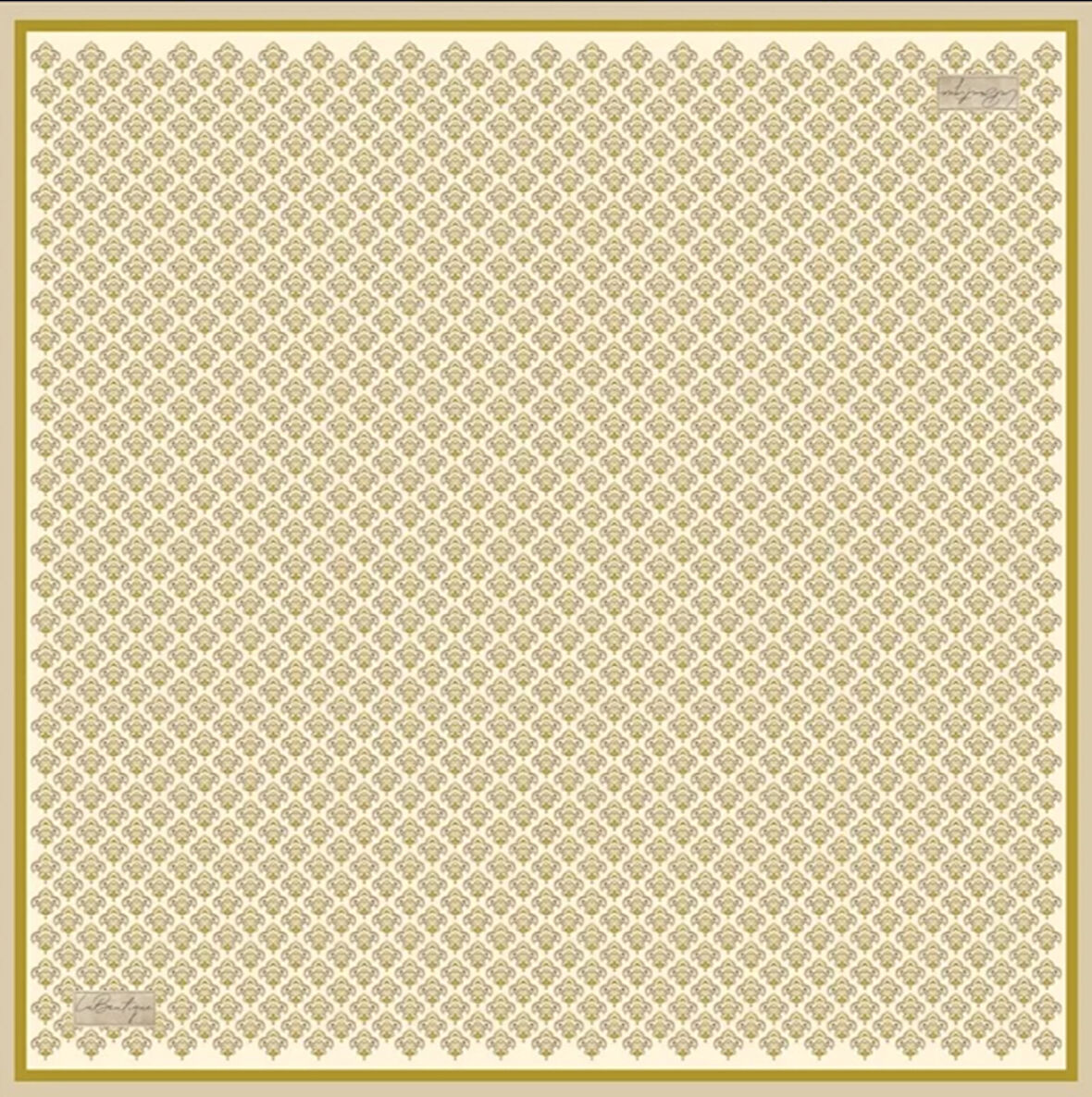 La Boutique Tivil Saf İpek Eşarp 223603 - 49107 Krem Karışık Desen