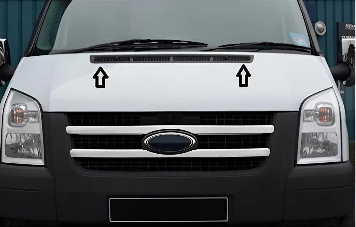 Ford Transit Krom Ön Kaput Havalandırma Izgarası 1 Parça P.Çelik 2003 > 2013