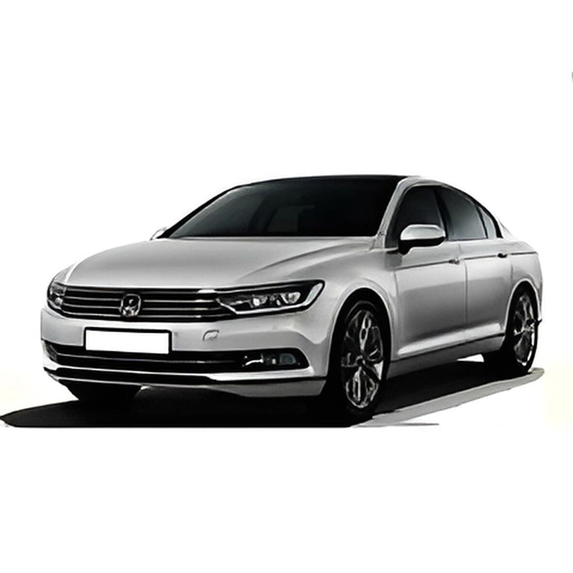 Vw Passat B8 Krom Far Üzeri Çıta Ön Panjur 3 Parça P.Çelik 2015 > 2019 