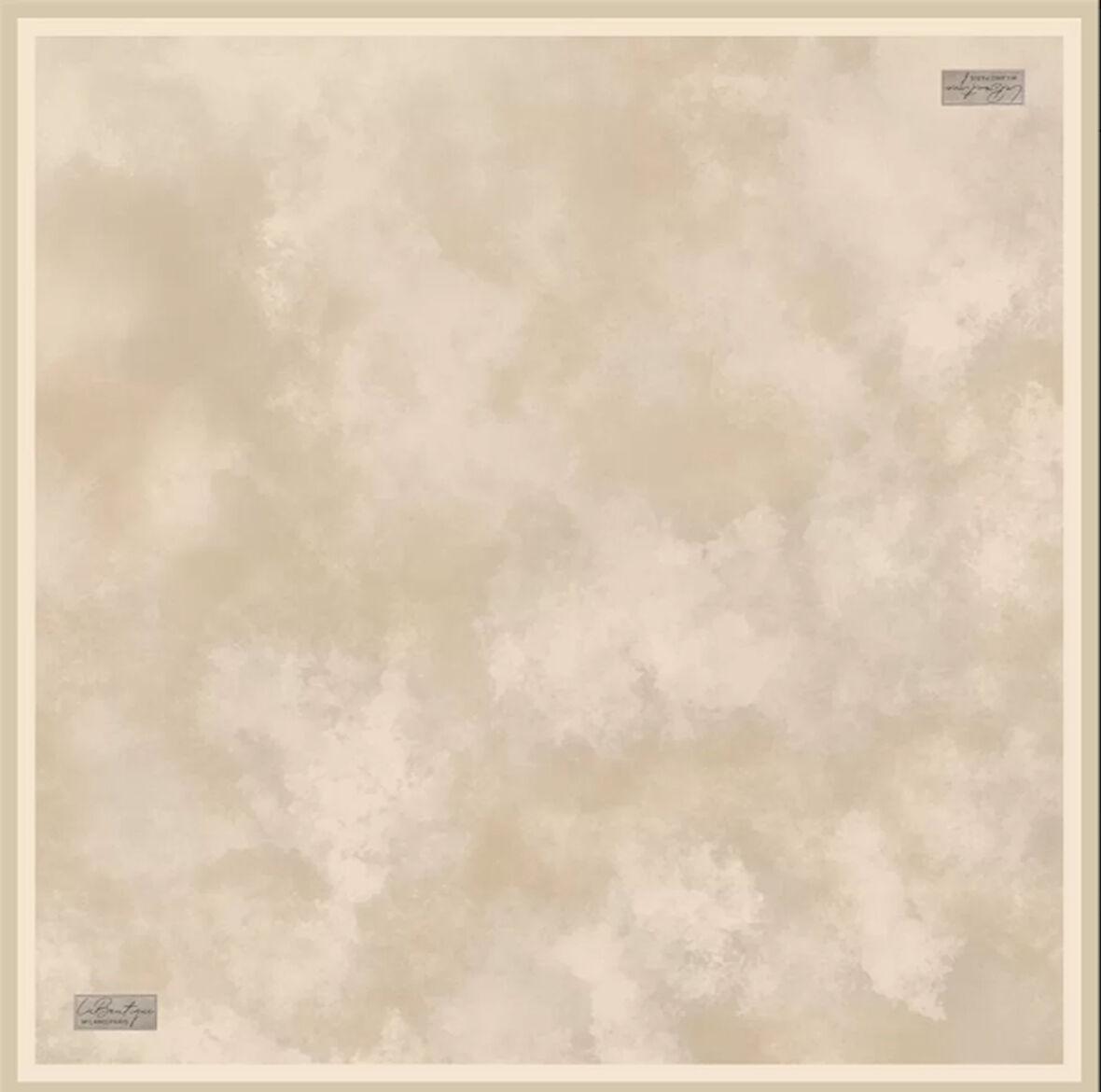 La Boutique Tivil Saf İpek Eşarp 234735 - 49118 Krem Karışık Desen