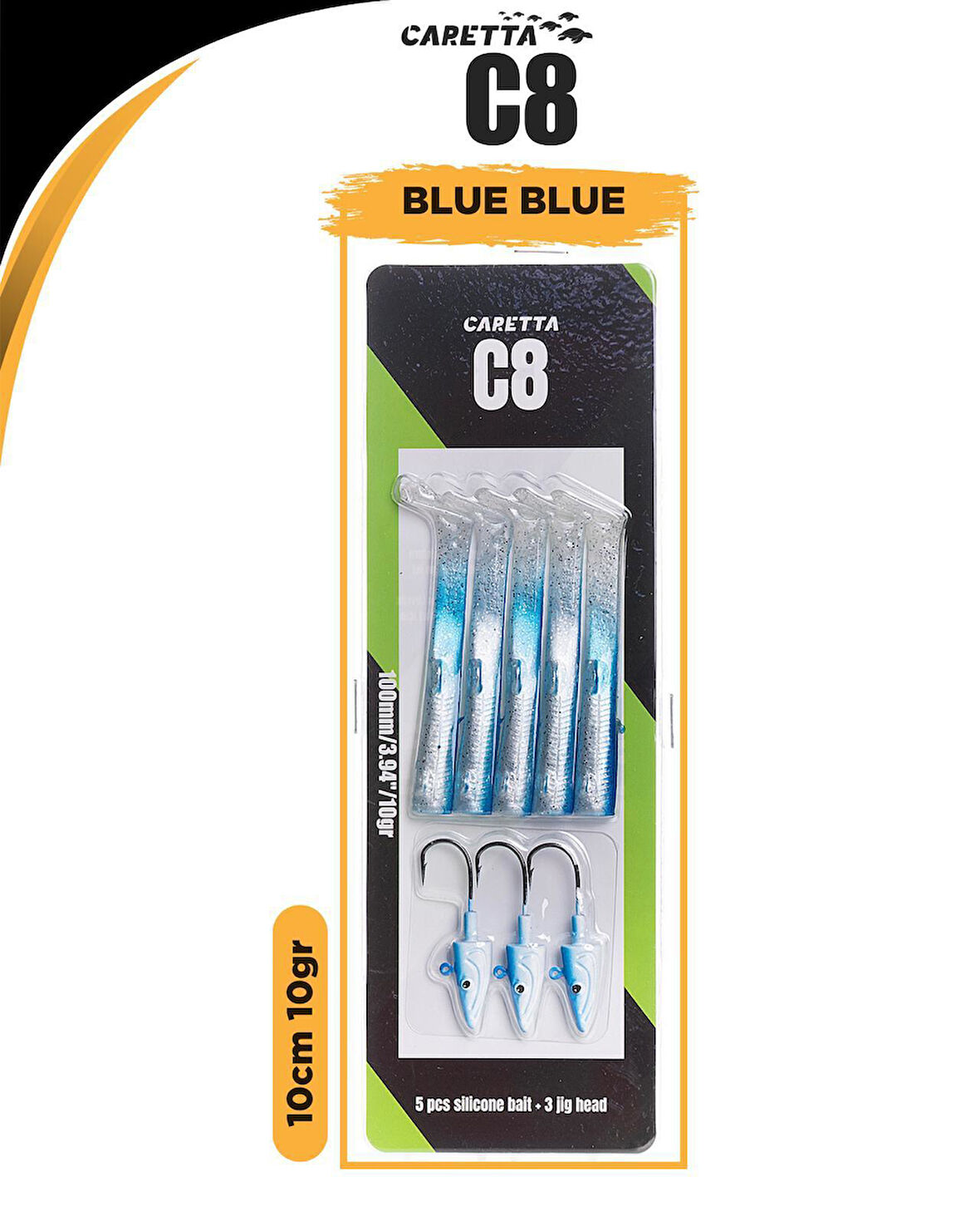 Caretta C8 10cm 10gr Lrf Silikon Yem   Blue Blue