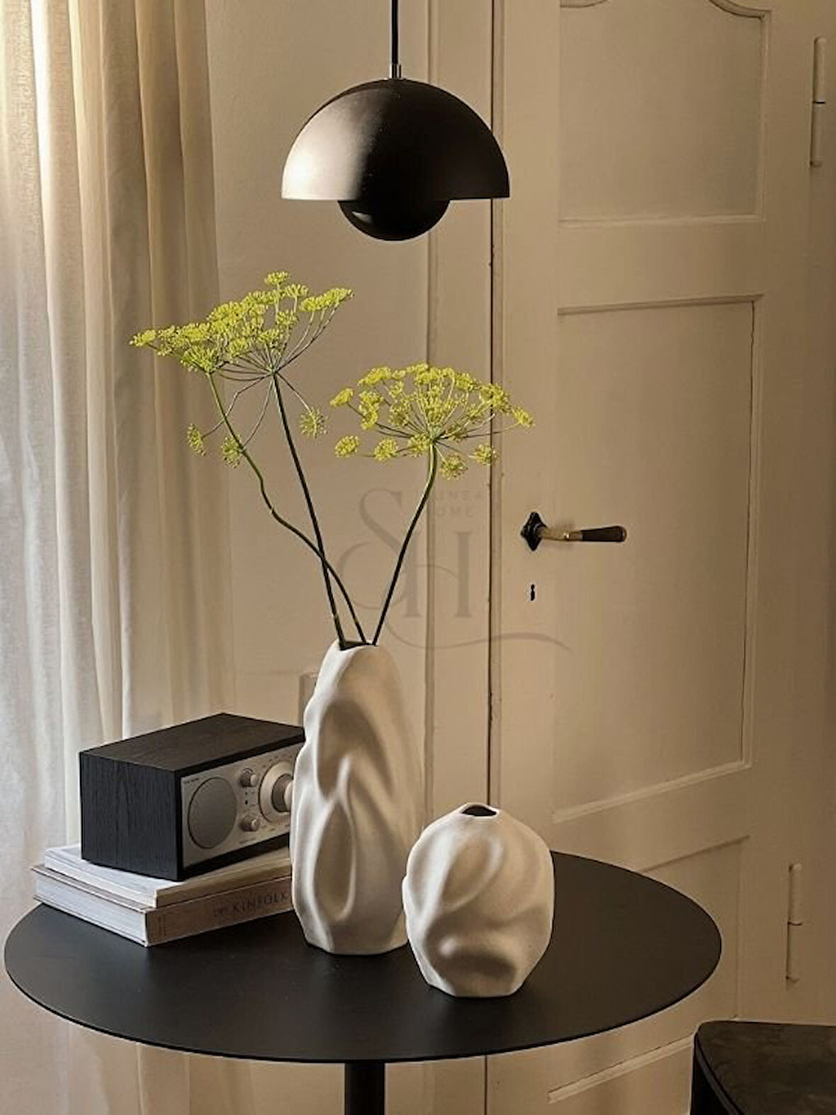 Dekoratif Dalga Desen 2'li Vazo Set, Hm Model Bohem Vazo Set