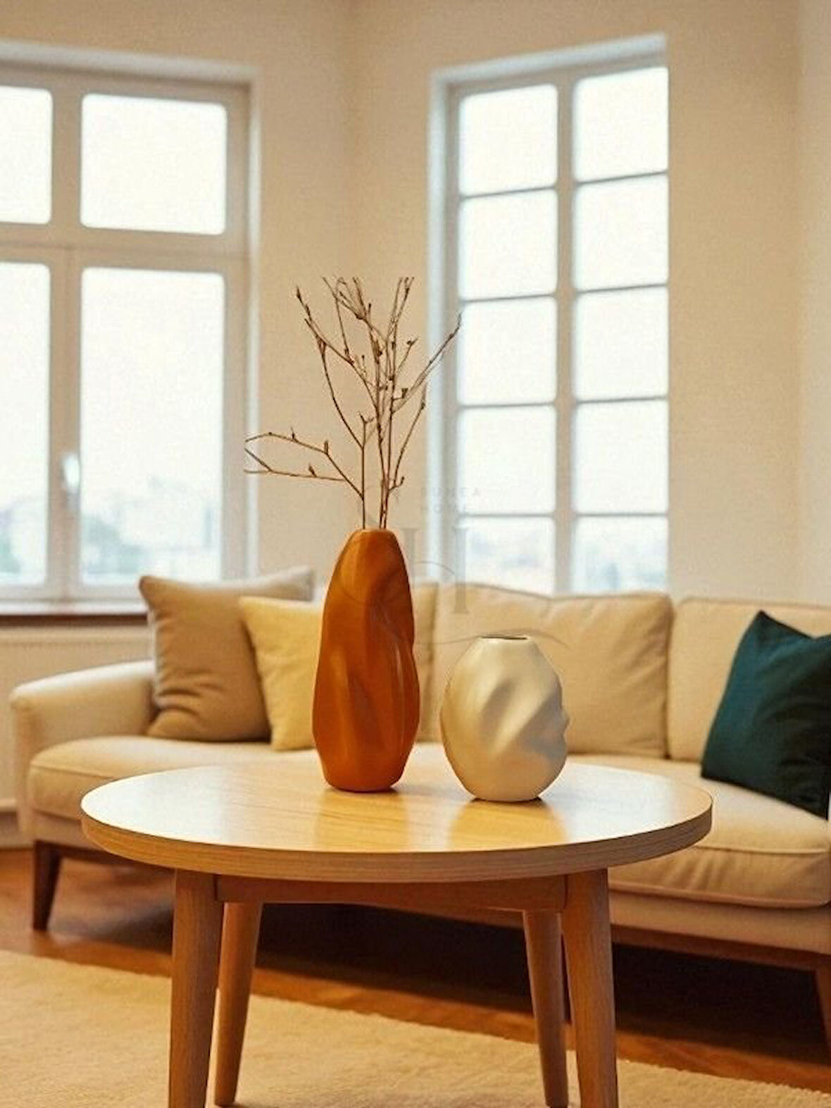 Dekoratif Dalga Desen 2'li Vazo Set, Hm Model Bohem Vazo Set