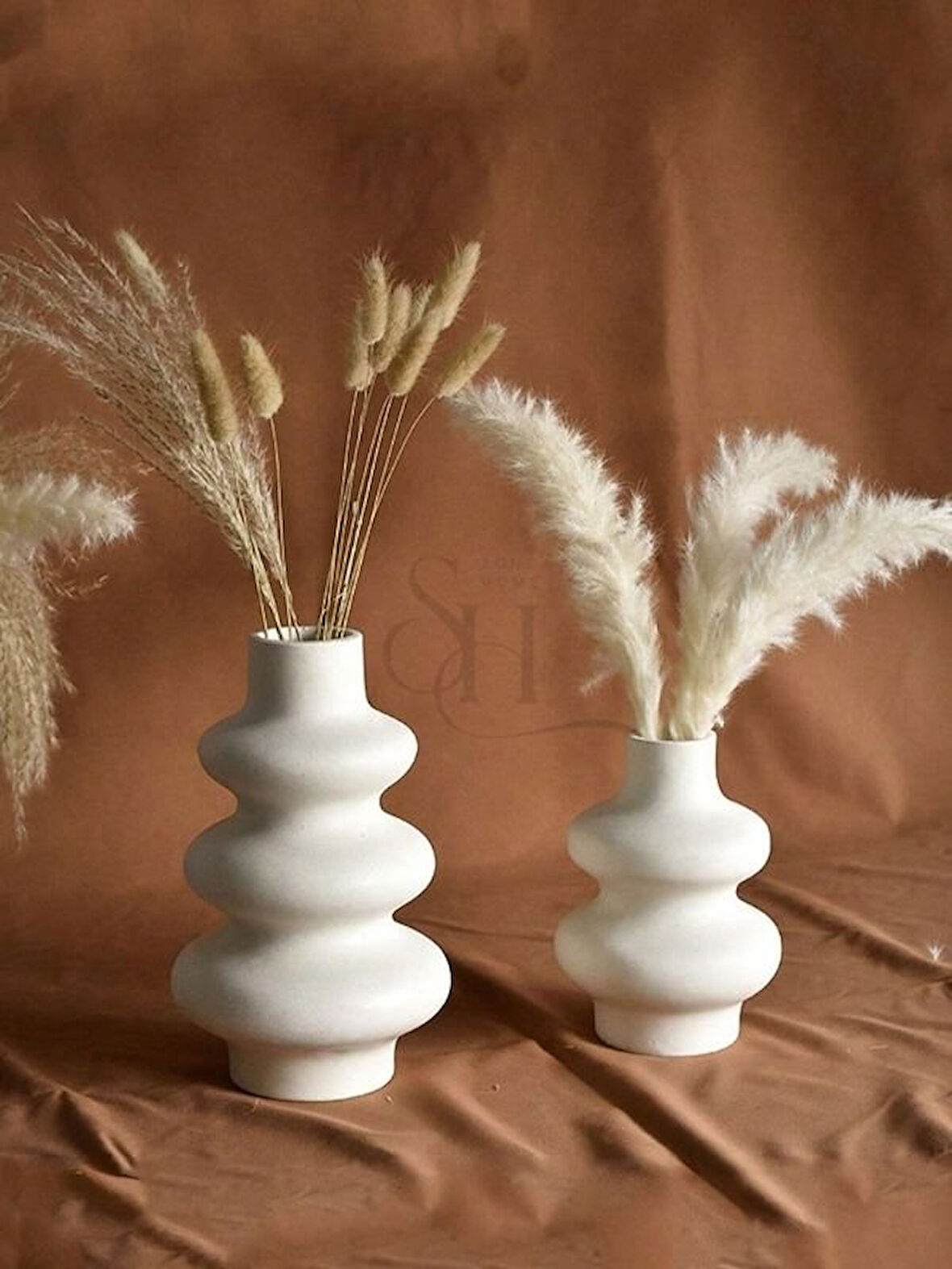 2'li İskandinav Hm Model Vazo Set , Boğum Vazo Takım
