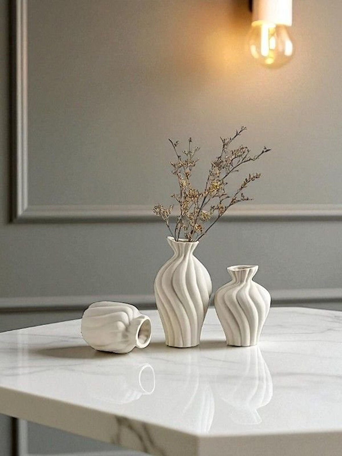 İskandinav Tarzı Bohem Vazo Pinterest Pampas Vazosu Dekoratif Salon Aksesuarı Masa Süsü
