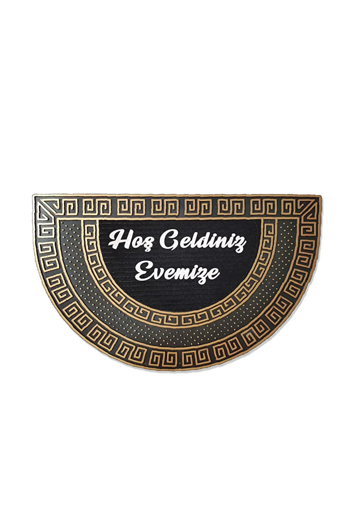 Dış Kapı Önü Paspası Oval gümüş Renk Kaymaz Taban hoş geldiniz yazılı