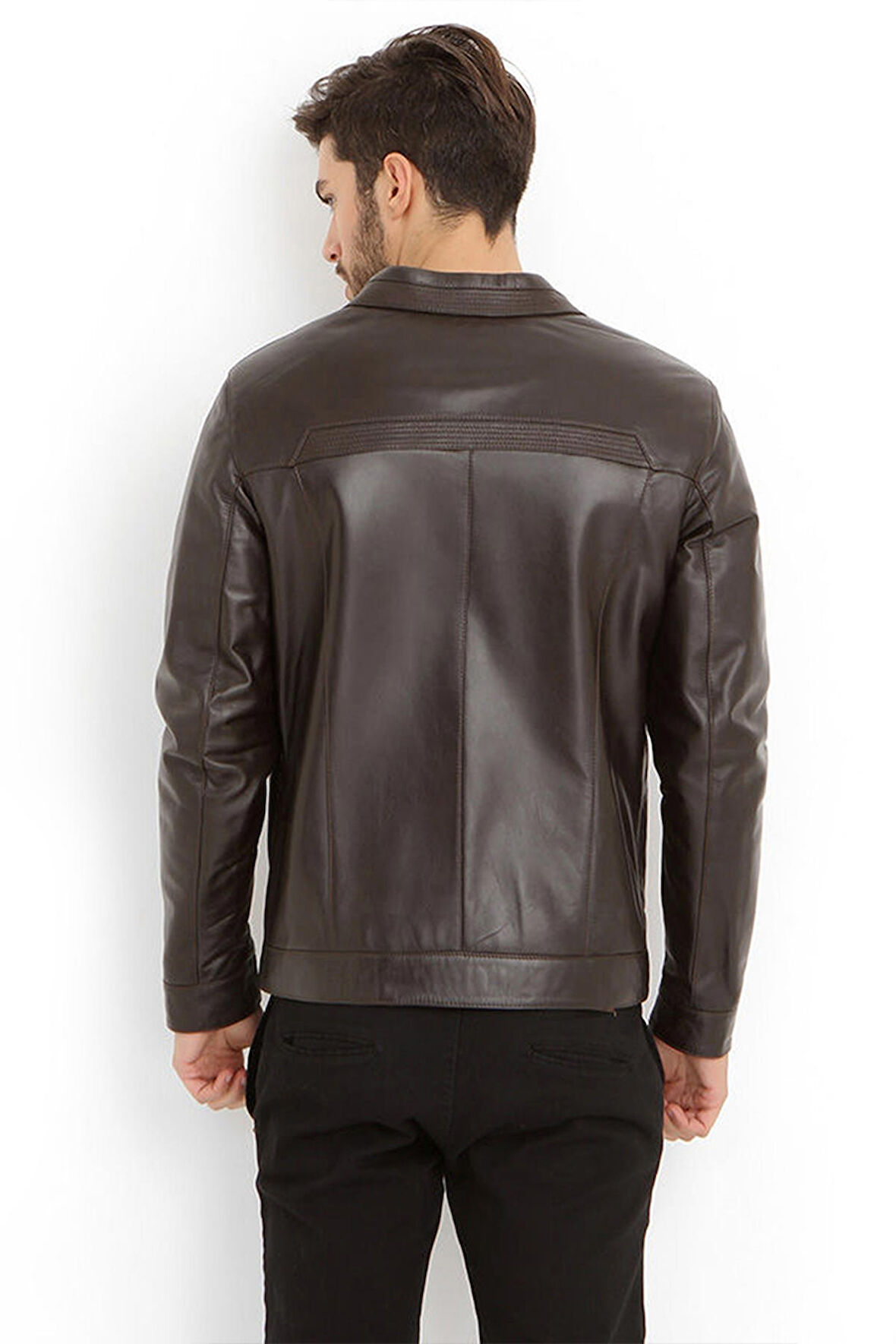 DERİCLUB E1034 Gerçek Deri Erkek Mont