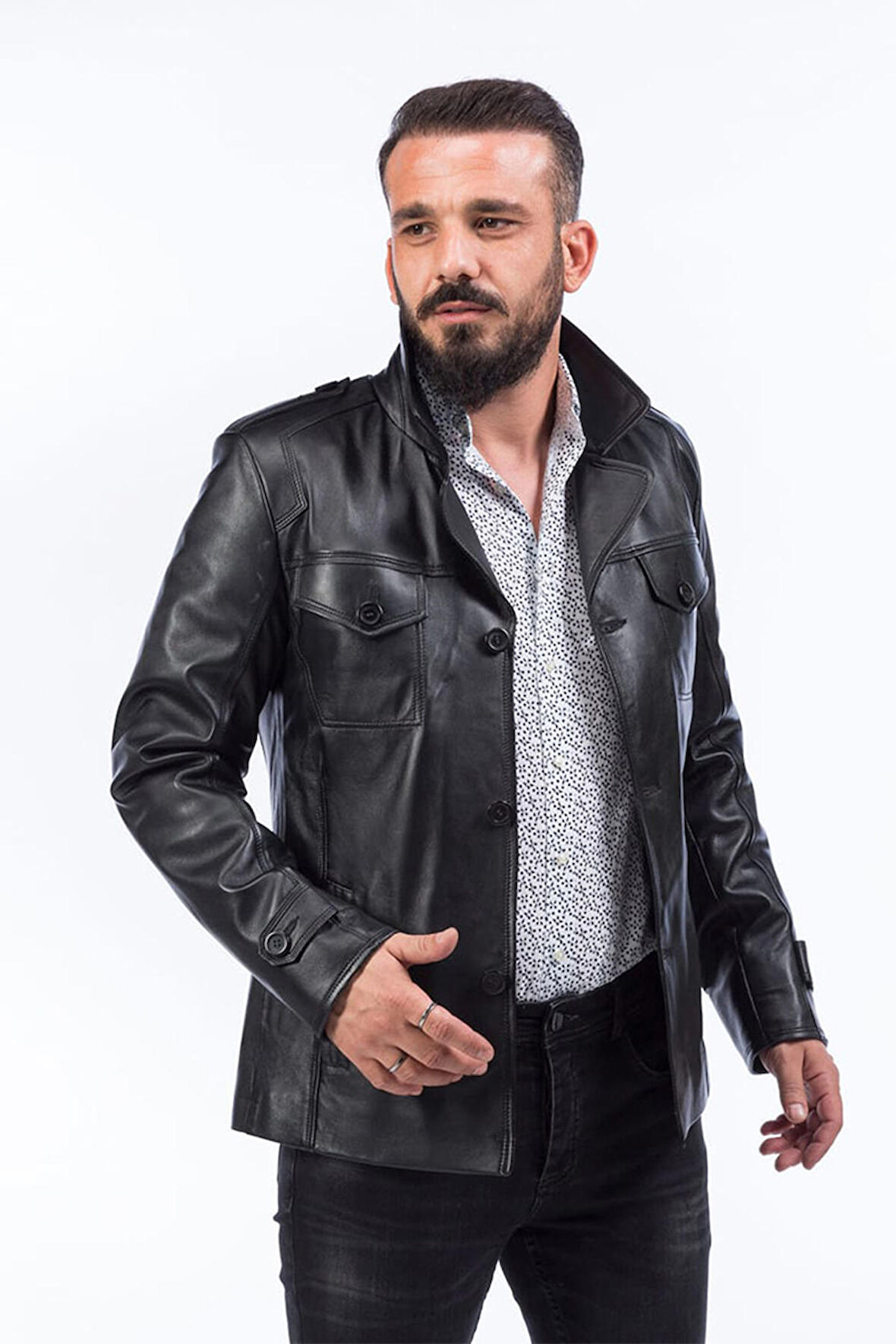 DERİCLUB E926 Gerçek Deri Erkek Mont