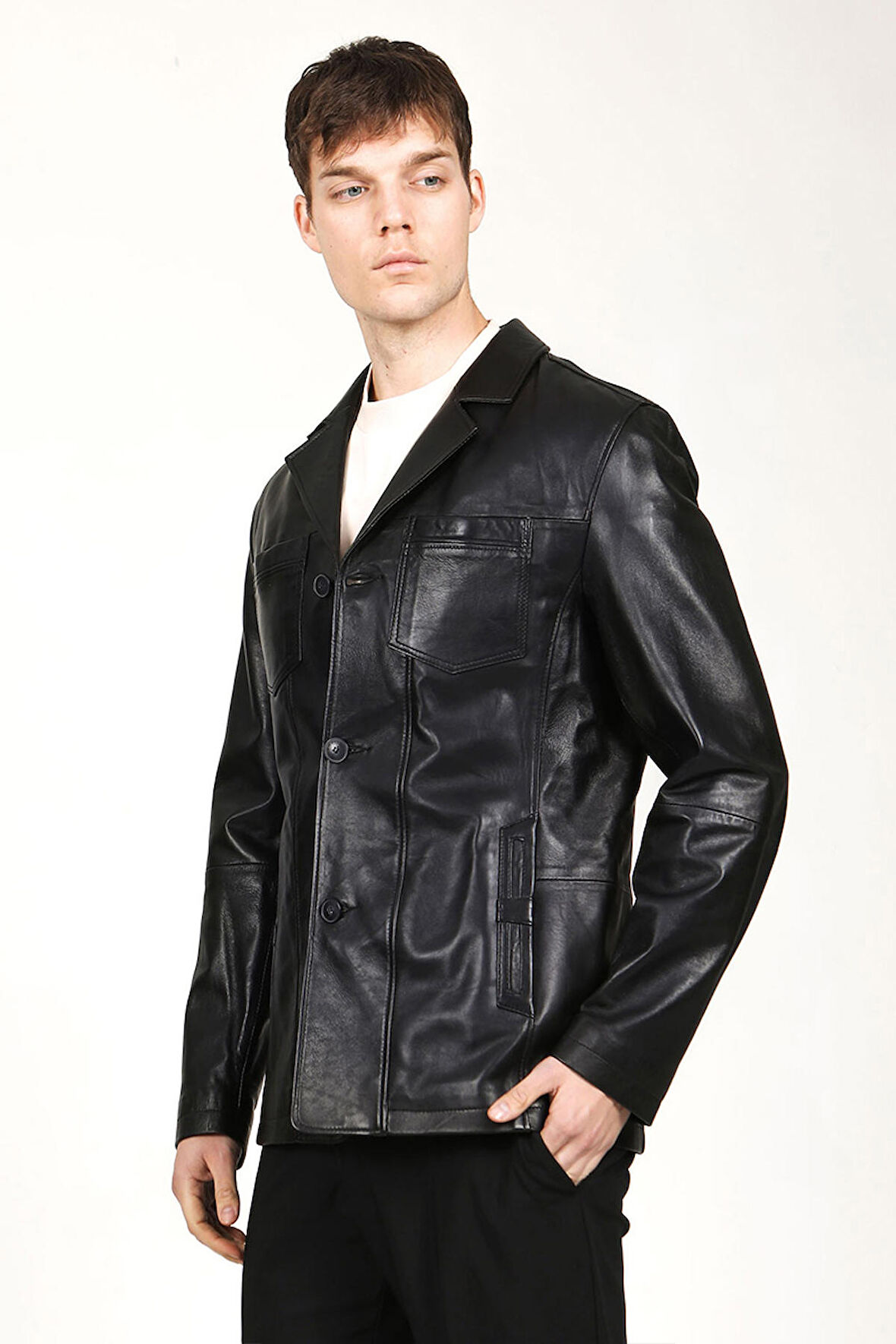 DERİCLUB E1056 Gerçek Deri  Erkek Ceket