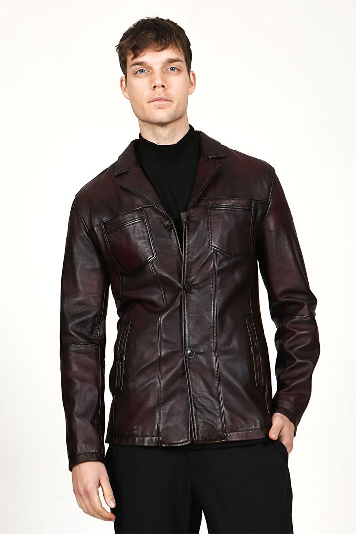 DERİCLUB E1056 Gerçek Deri  Erkek Ceket