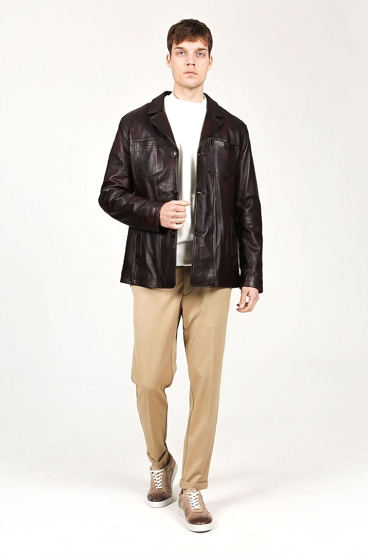 DERİCLUB E1056 Gerçek Deri  Erkek Ceket