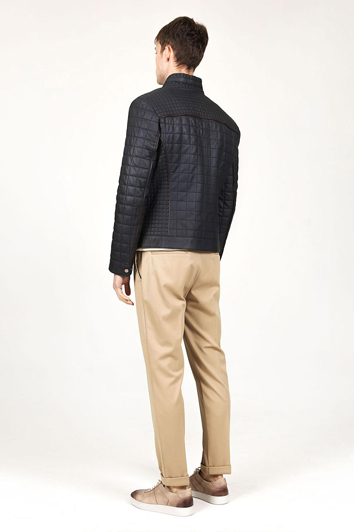 DERİCLUB E1203 GUMMY Gerçek Deri Erkek Mont