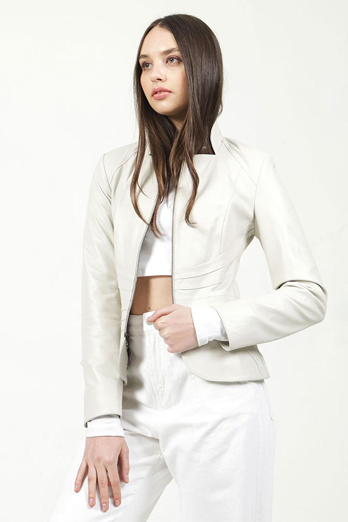 DERİCLUB YB2157 Gerçek Deri Kadın  Mont