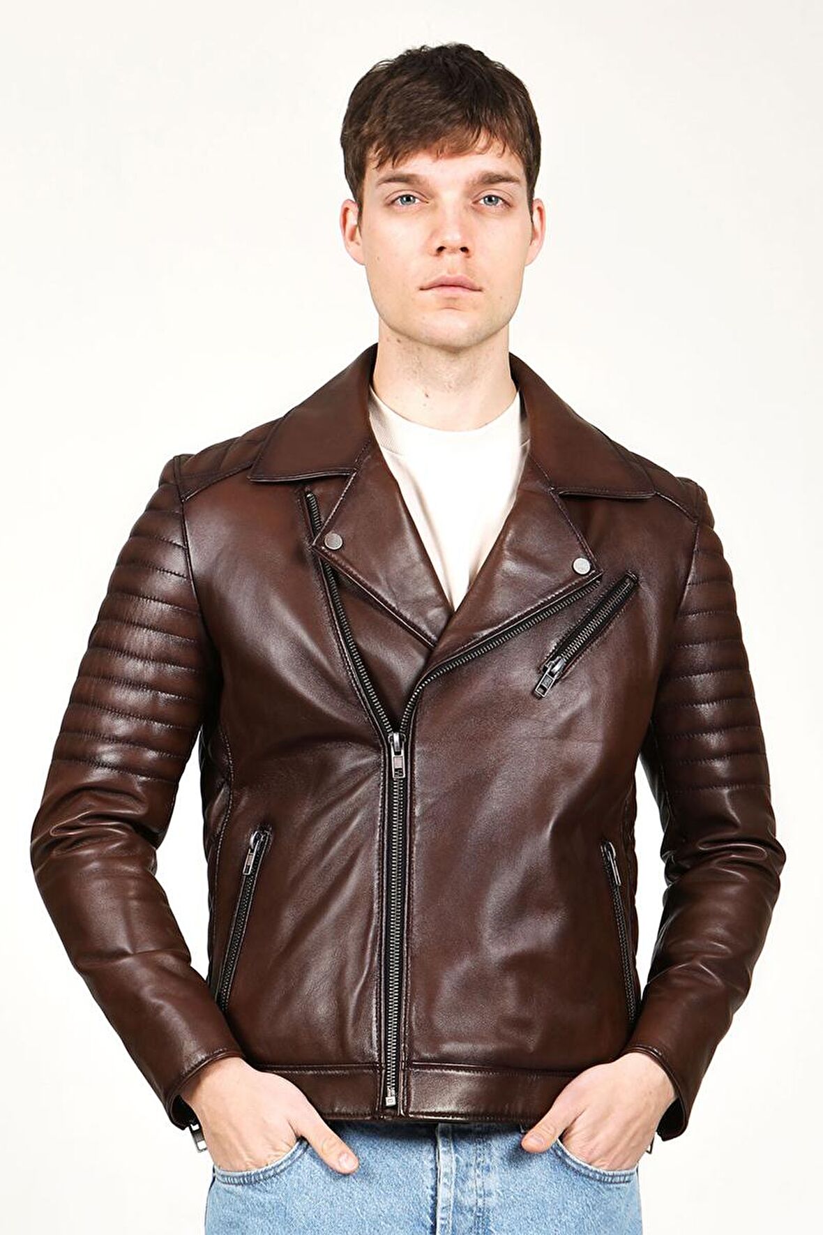 DERİCLUB E1065  Gerçek Deri  Erkek Mont