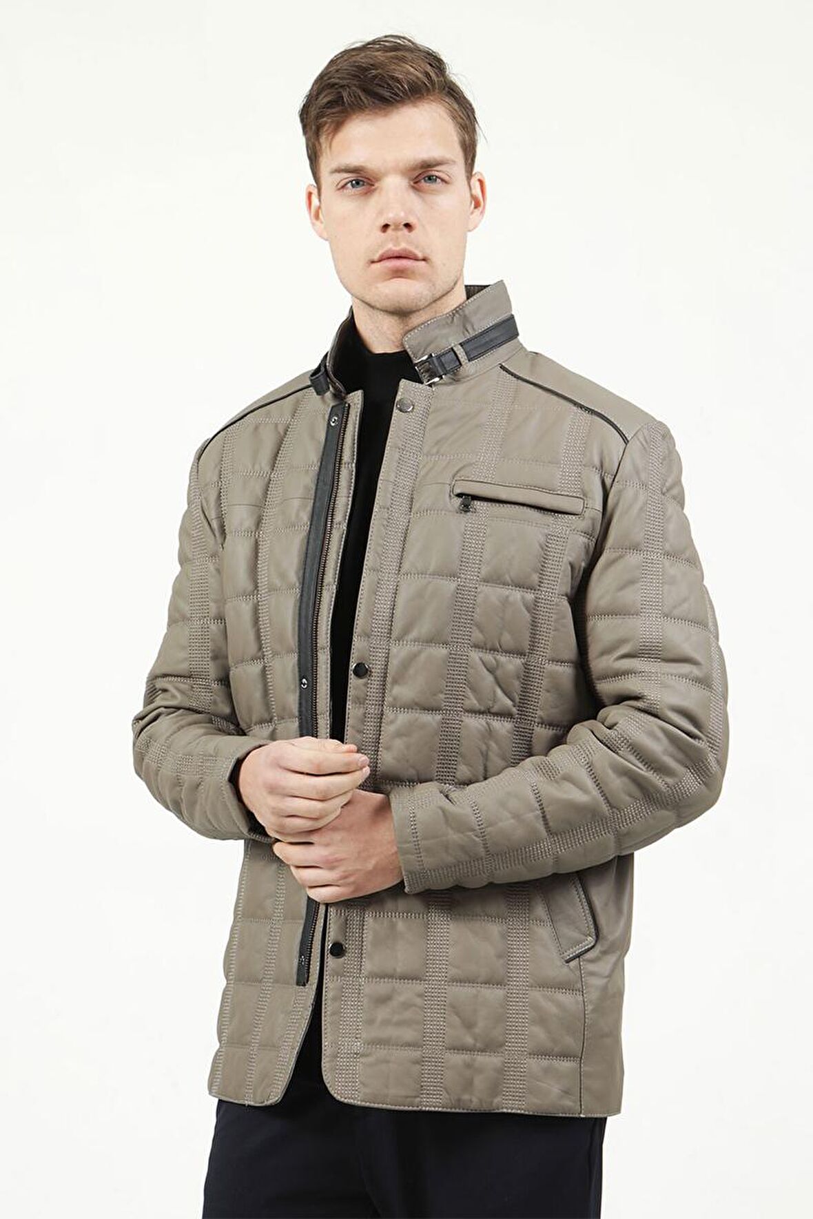 DERİCLUB ALTUS GUMMY Gerçek Deri  Erkek Kaban