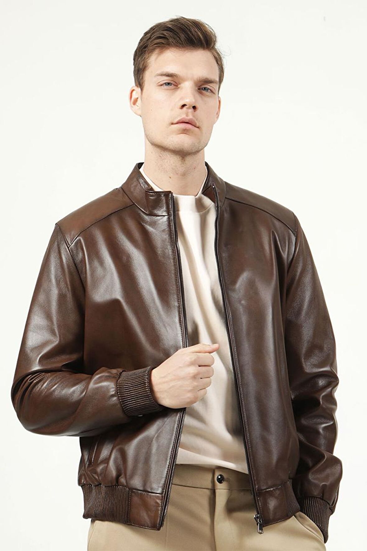 DERİCLUB E1015A Gerçek Deri  Erkek Mont