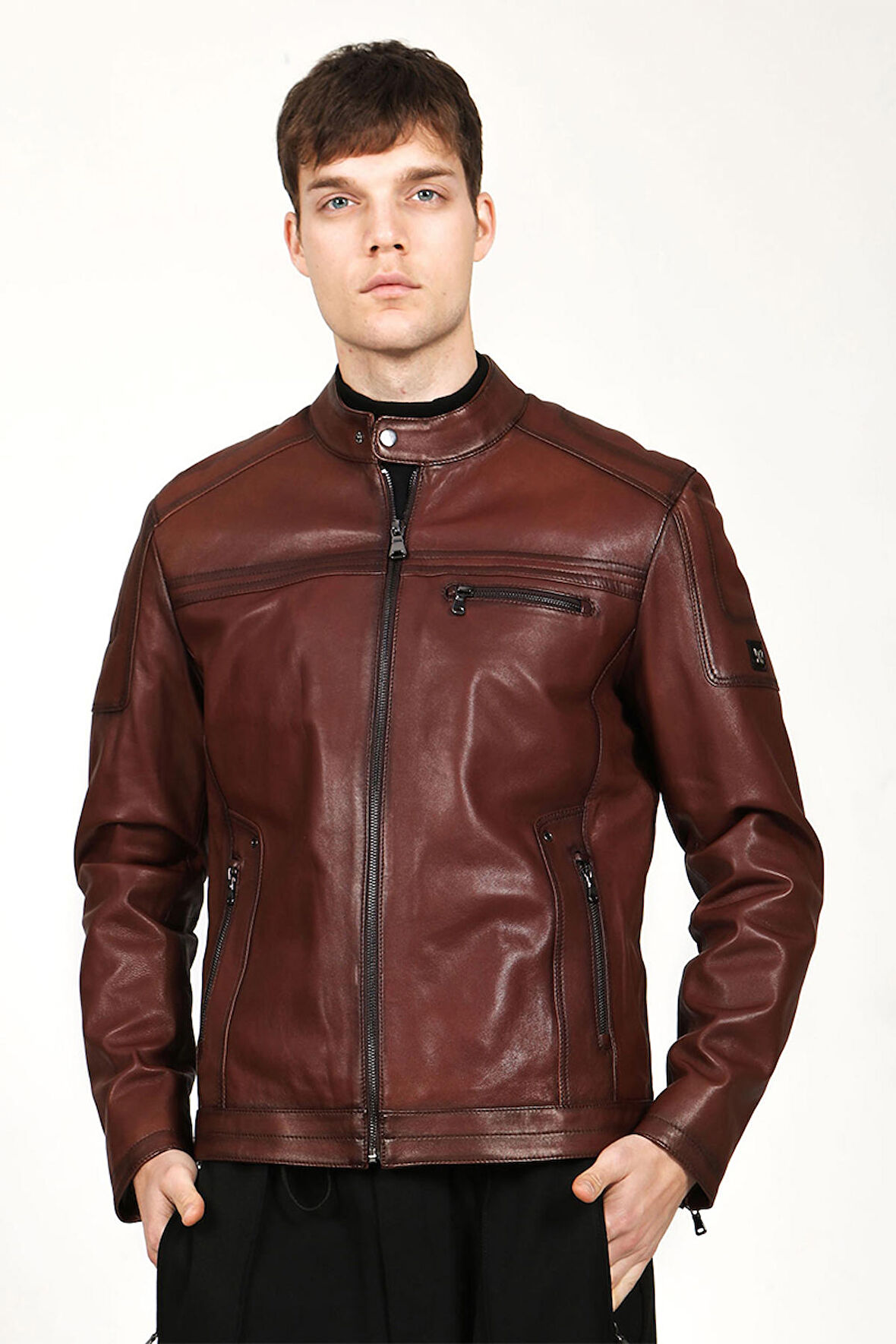 DERİCLUB TOPGUN VEJETAL Gerçek Deri Erkek Mont