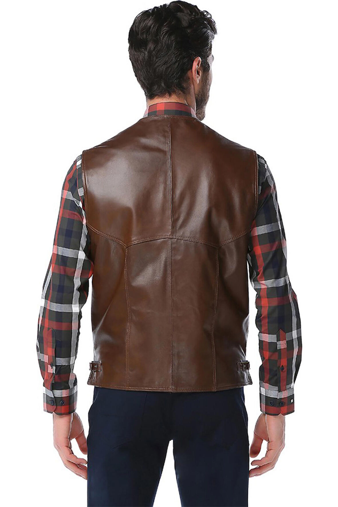 DERİCLUB 2245 Hakiki Deri  Erkek Yelek