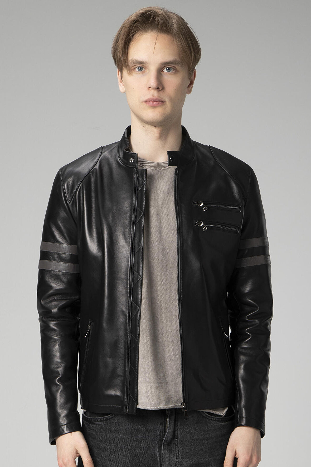 DERİCLUB E2202 Gerçek Deri Erkek Mont