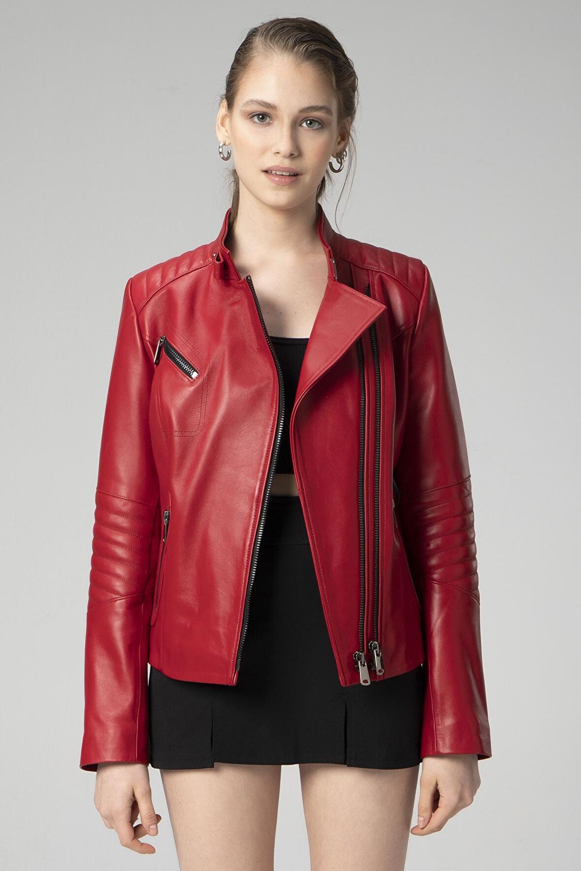 DERİCLUB KASUKA Gerçek Deri Kadın Mont