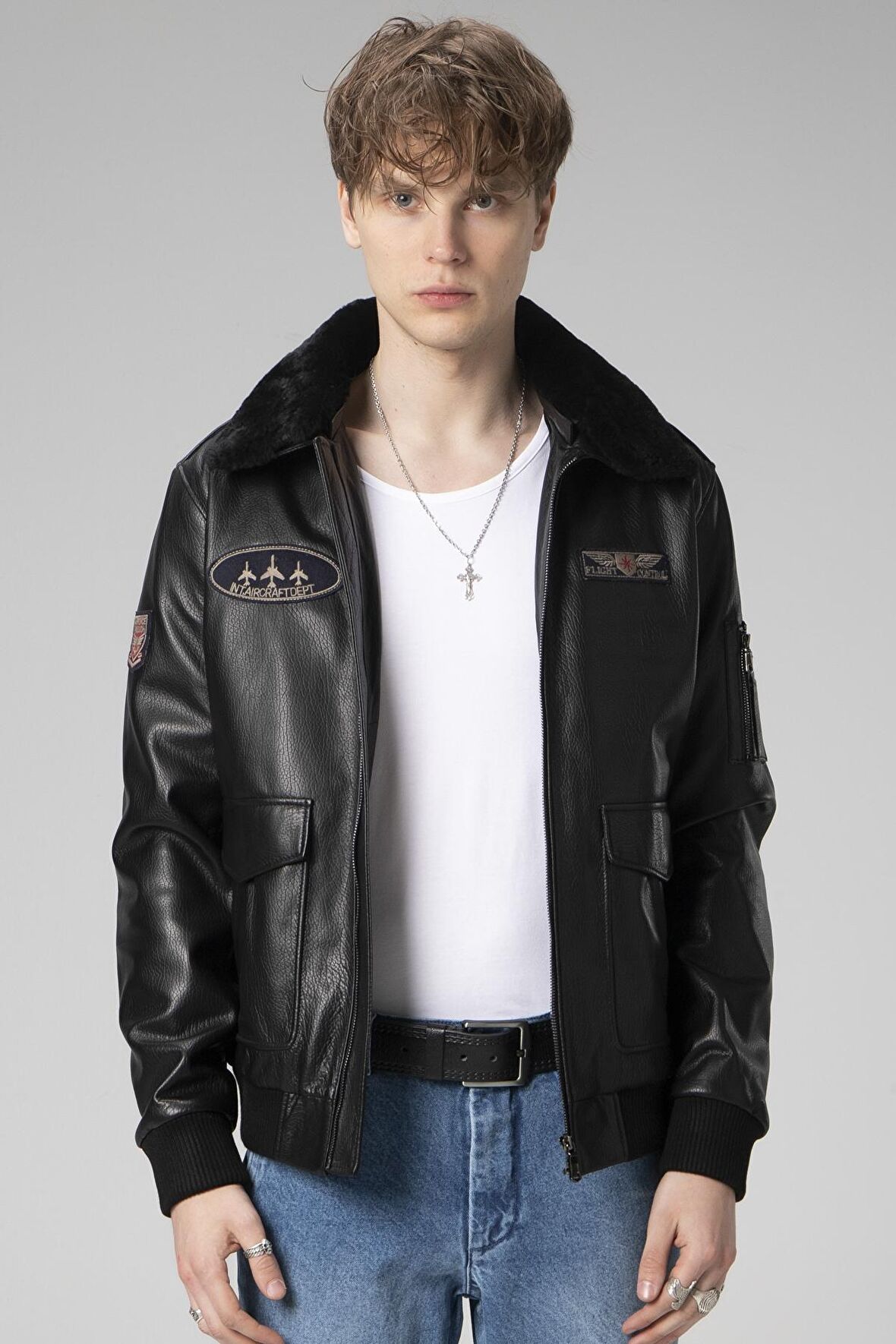 DERİCLUB COPİLOT JUMBO Gerçek Deri Erkek Mont