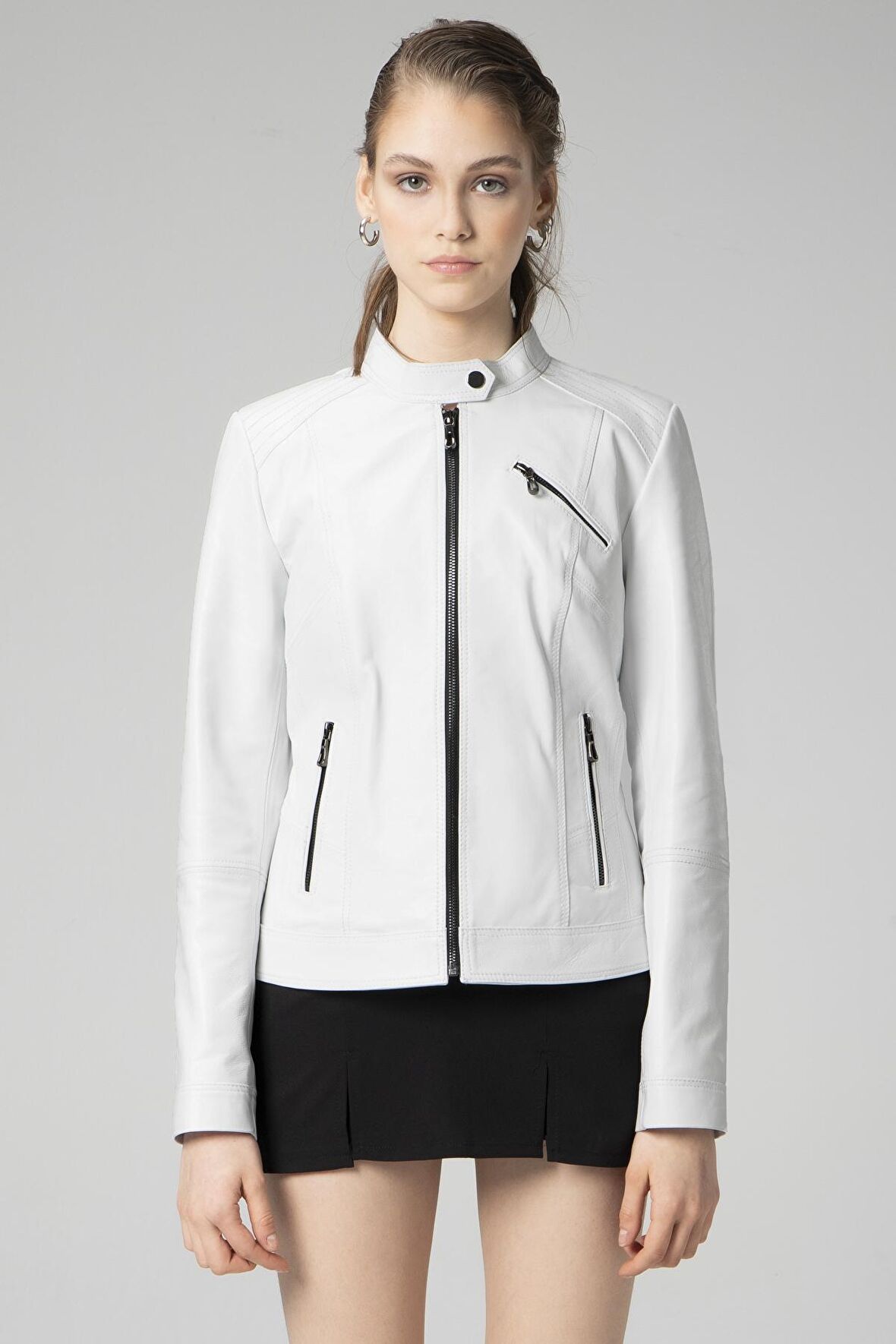 DERİCLUB K2328 Gerçek Deri Kadın Mont