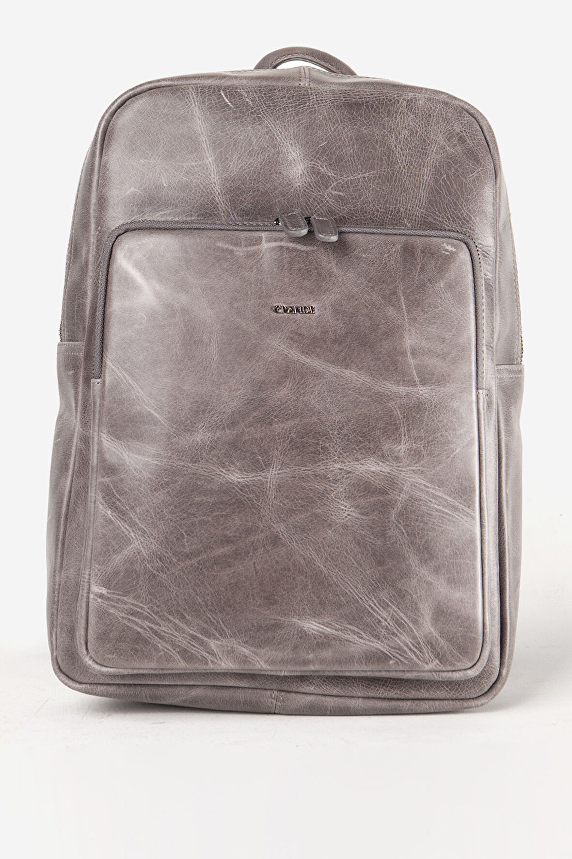 GD 8000 Gerçek Deri Sırt Çantası CRAZY GRİ