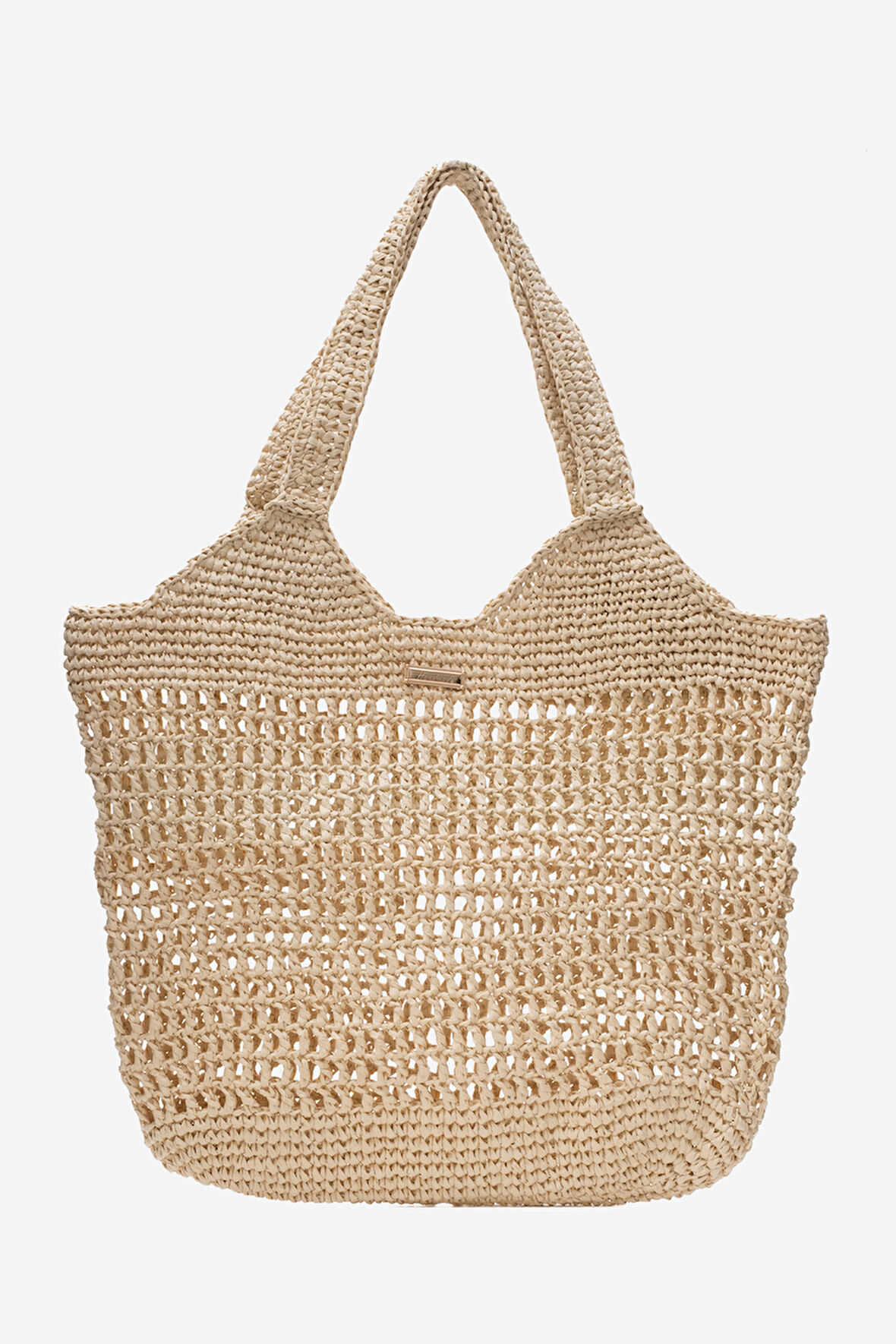 DERİCLUB Kadın Hasır El Yapımı Omuz Çantası  ZY 25004 BEJ