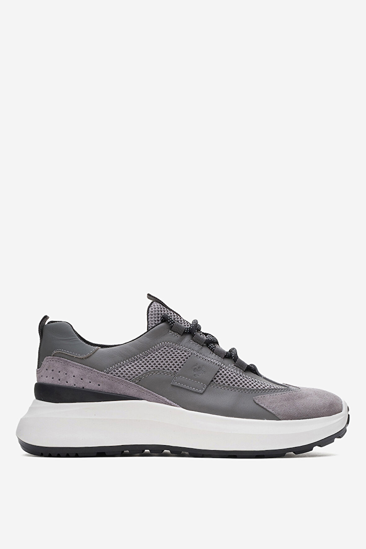 MARCOMEN Erkek Kalın Taban Bağcıklı Sneaker Gerçek Deri MC 21525 GRİ