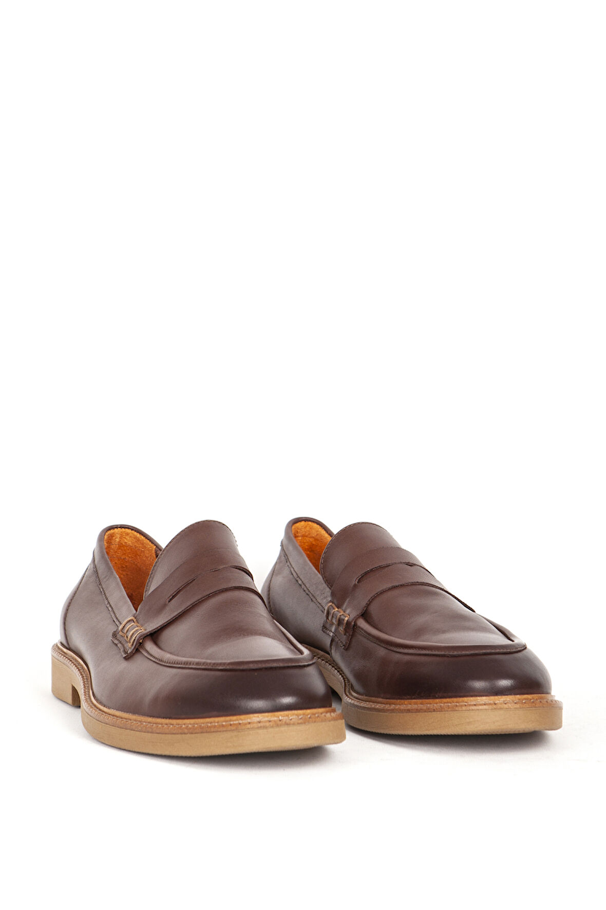 DERİCLUB Erkek Gerçek Deri Klasik Loafer FR 242025 KAHVERENGİ