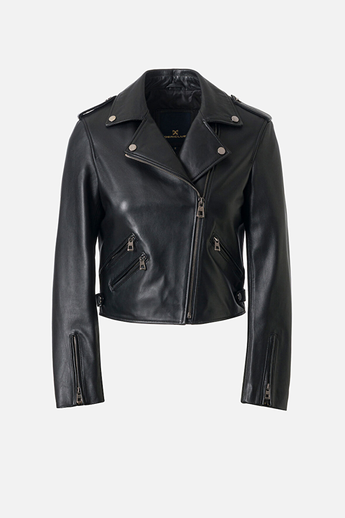 DERİCLUB Cindy Kadın Gerçek Deri Mont SİYAH