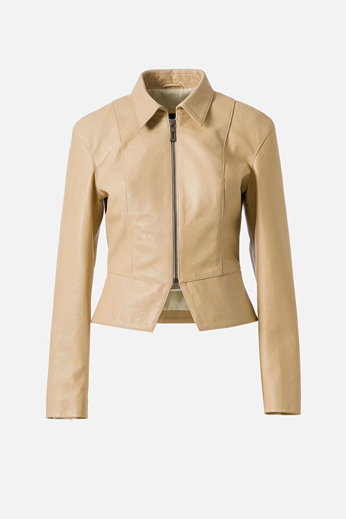 DERİCLUB Emma Kadın Gerçek Deri Mont BEJ