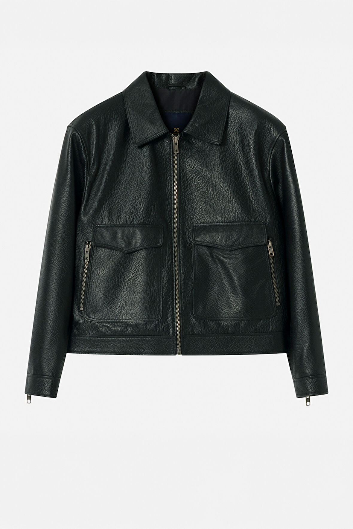 DERİCLUB Jacob Erkek Oversize Gerçek Deri Ceket SİYAH