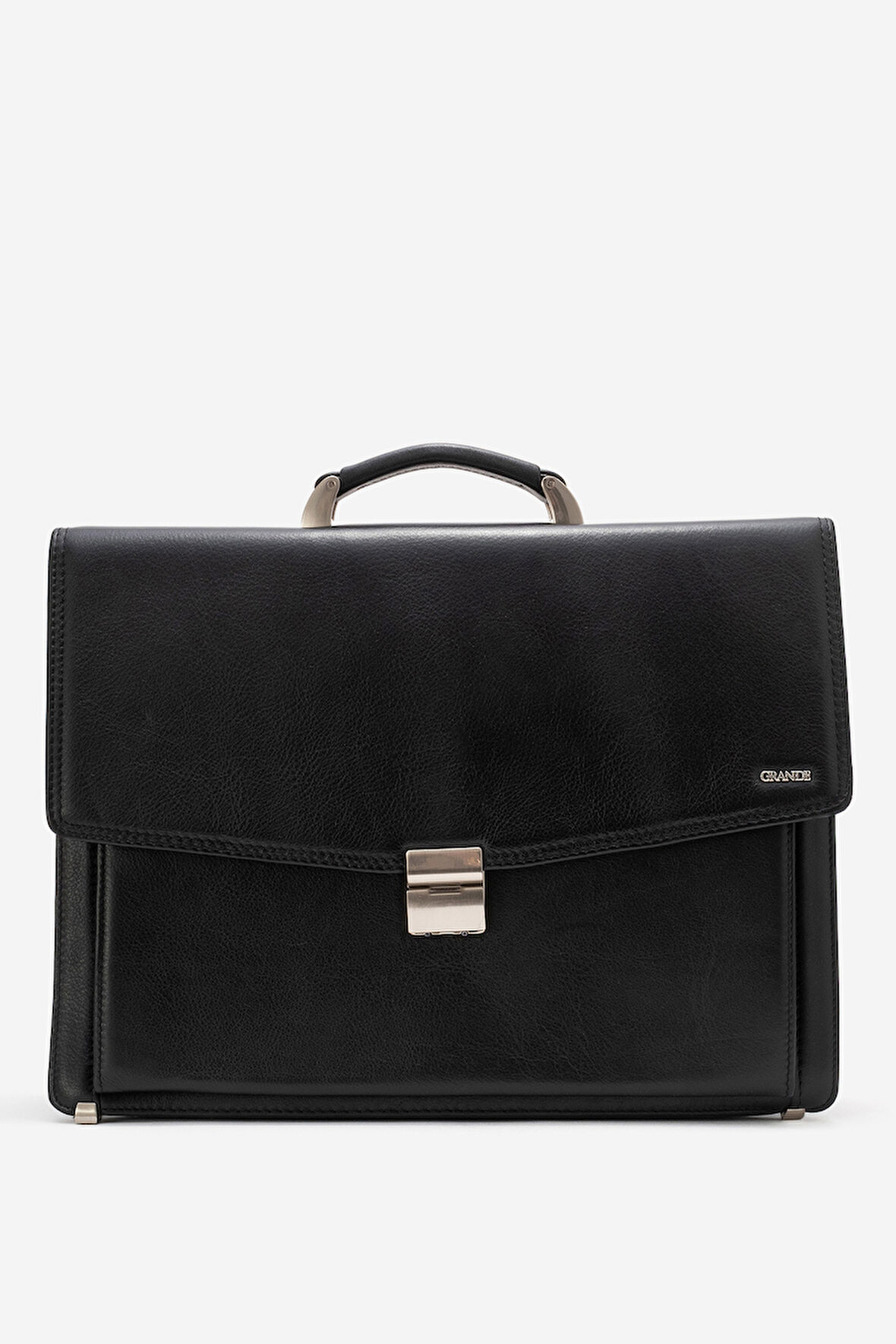 GD 4211 Hakiki Deri Erkek Kilitli Evrak Çantası SİYAH
