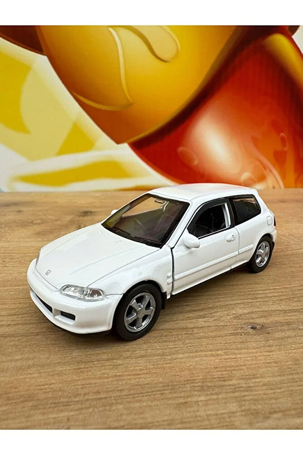 Honda Civic Eg6 1/36 Ölçek Diecast Metal Model Araba Oyunca Araba Honda Cıvıc Model Diecast Araba