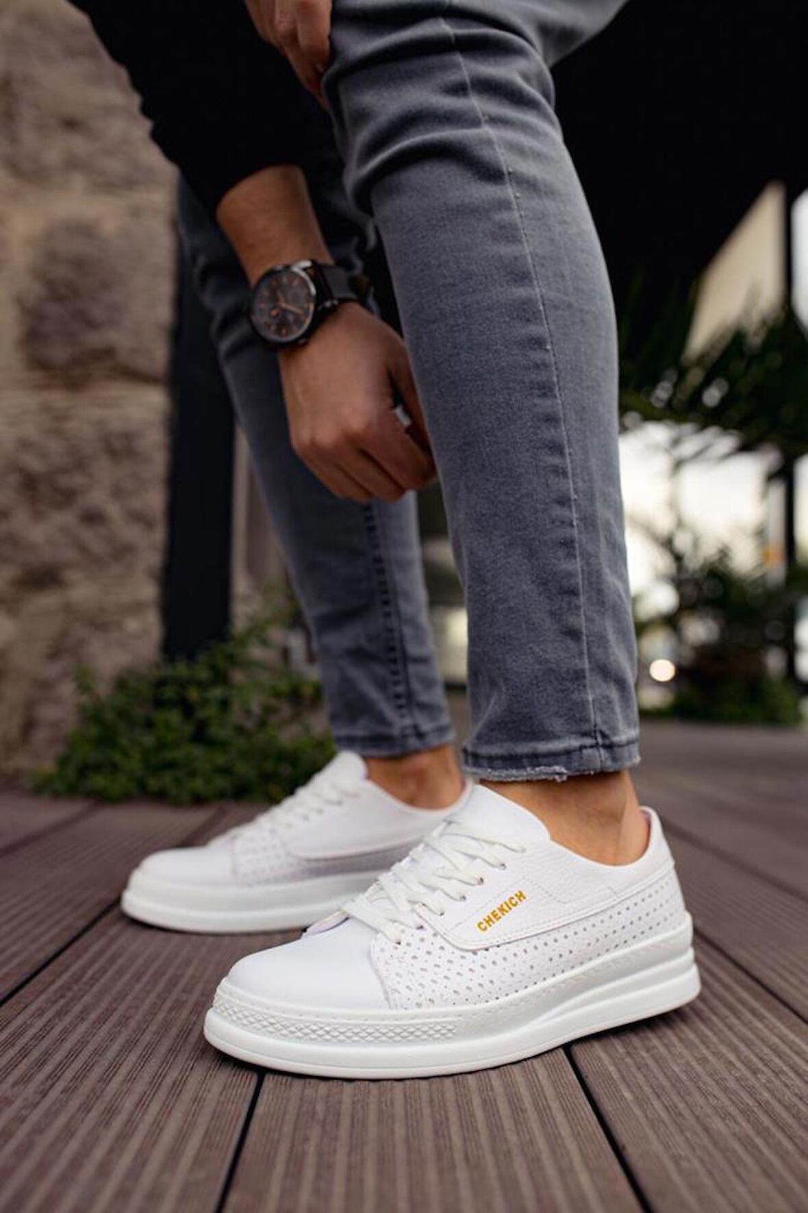 Chekich CH043 BT Erkek Ayakkabi BEYAZ